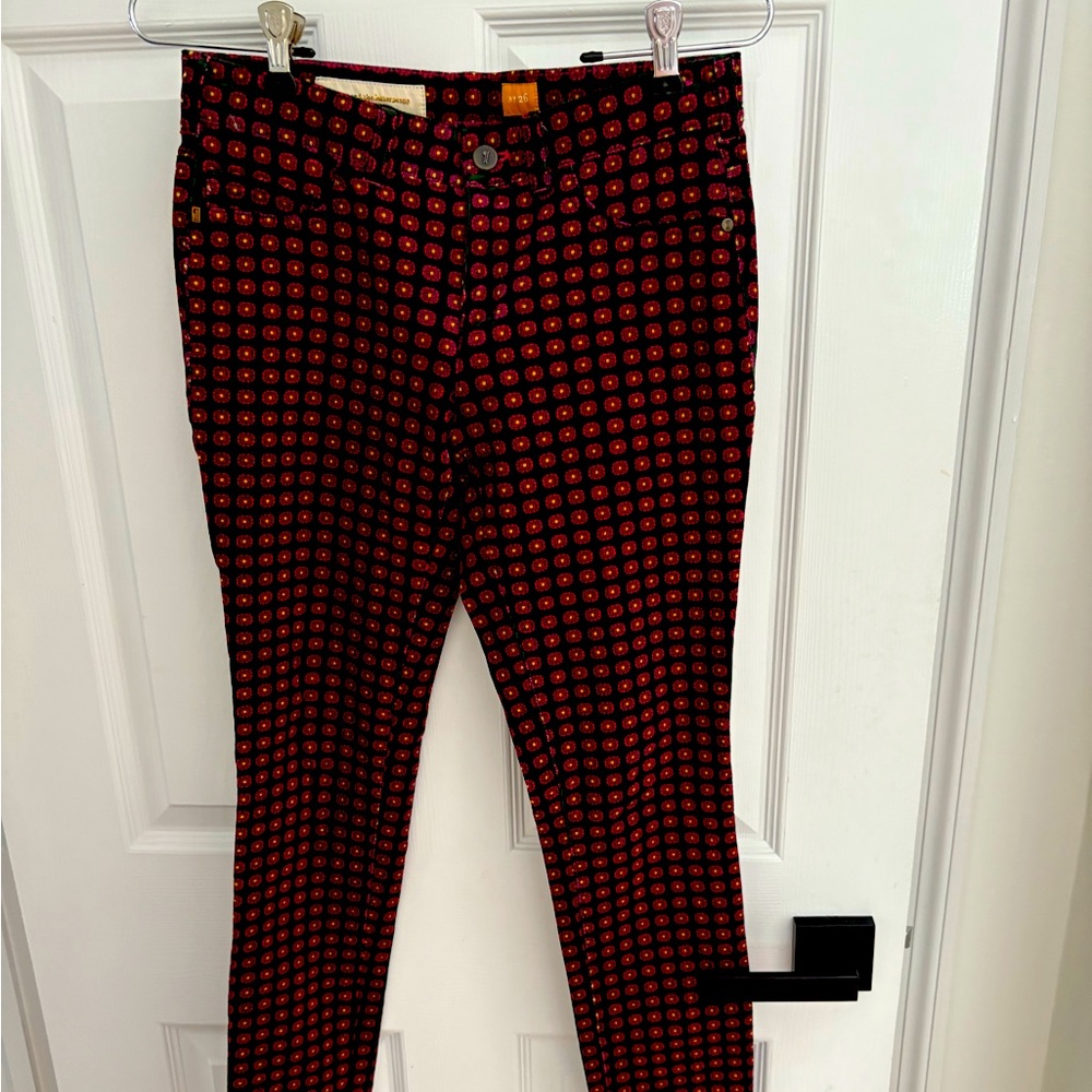 Gorgeous Anthropologie Pilcro and the Letterpress corduroy pattern pants